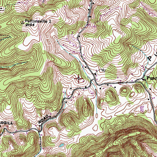 Topographic Map of Tomlinson Cemetery, VA