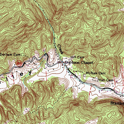 Topographic Map of Verdi, VA