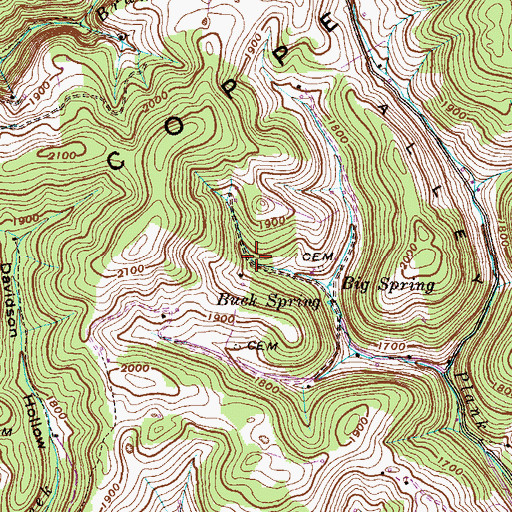 Topographic Map of Walnut Grove Church (historical), VA
