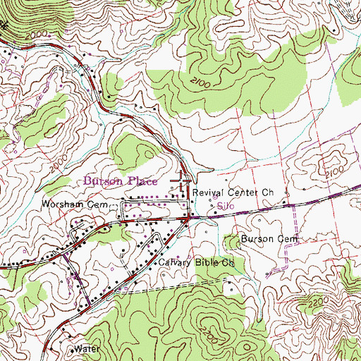 Topographic Map of Buffalo School (historical), VA