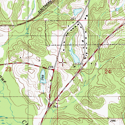 Topographic Map of Marion Academy, AL