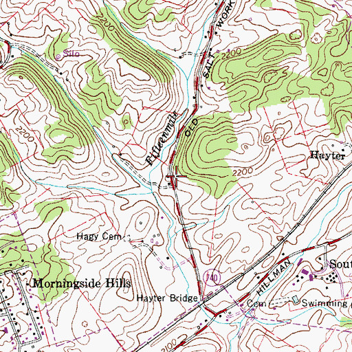 Topographic Map of Fairview School (historical), VA