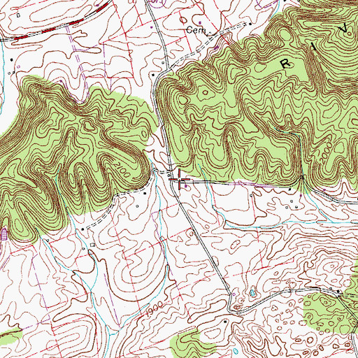 Topographic Map of Goodhope School (historical), VA