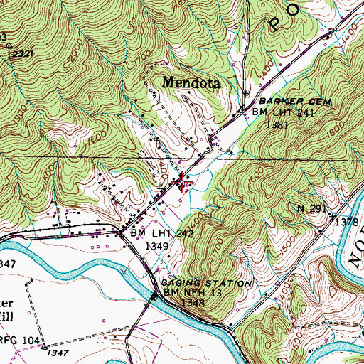 Topographic Map of Hamilton Elementary School, VA