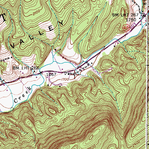 Topographic Map of Henderson School (historical), VA