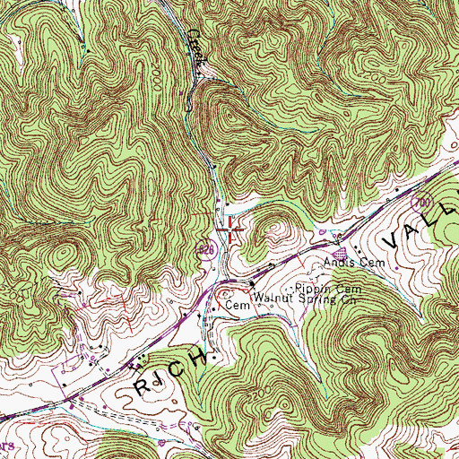 Topographic Map of Hickory Point School (historical), VA