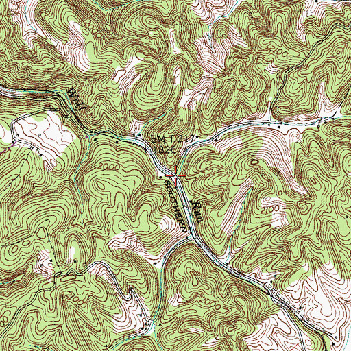 Topographic Map of Lone Star, VA