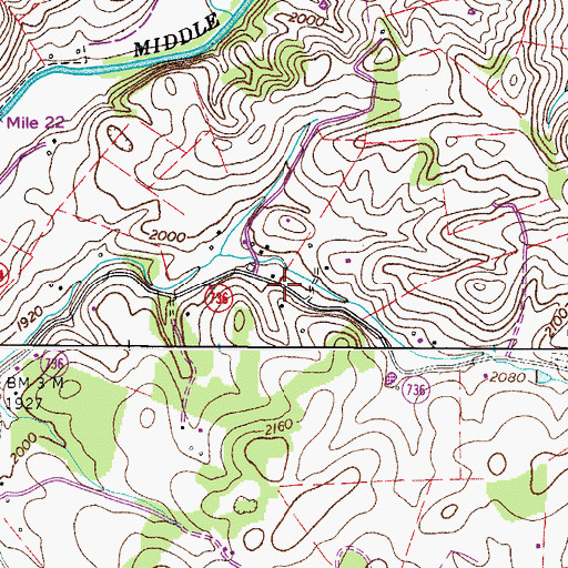 Topographic Map of McKees Store, VA