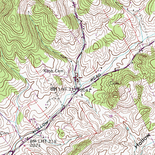 Topographic Map of Needmore School (historical), VA