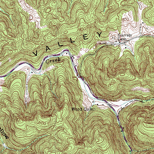 Topographic Map of Nordyke School (historical), VA