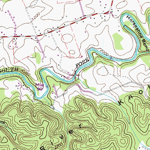 Topographic Map of Rafferty Cove Branch, VA
