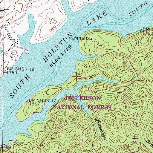 Topographic Map of Reece School (historical), VA