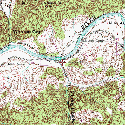 Topographic Map of Riverview School (historical), VA