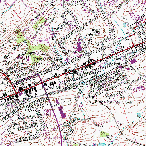 Topographic Map of Saint Thomas Episcopal Church, VA