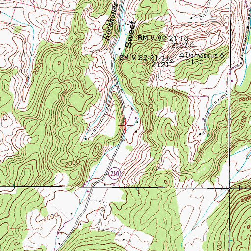 Topographic Map of Shiloh School (historical), VA