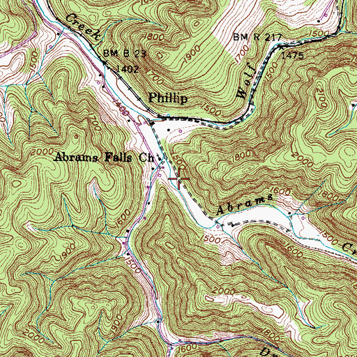 Topographic Map of Taylor School (historical), VA