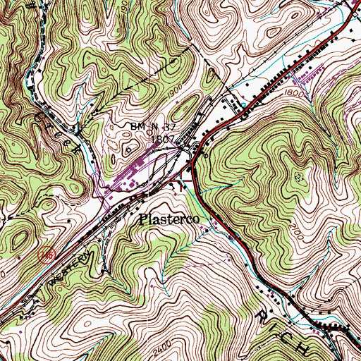 Topographic Map of Union Church, VA