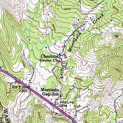 Topographic Map of Union Church (historical), VA
