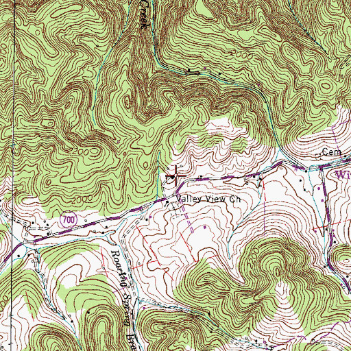 Topographic Map of Valley View School (historical), VA