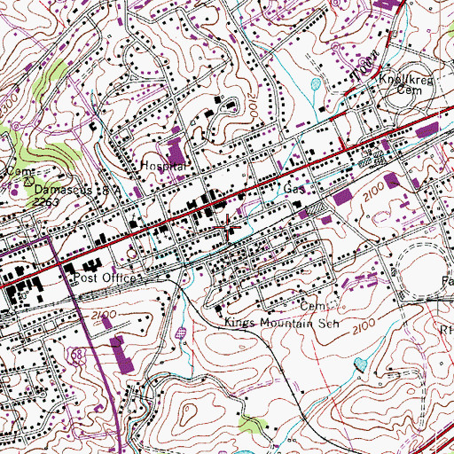 Topographic Map of Washington County Jail, VA