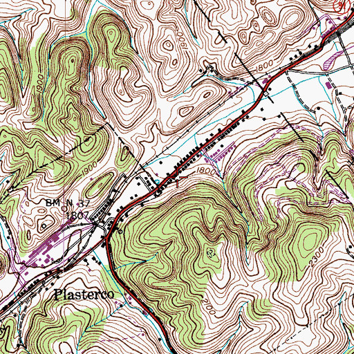Topographic Map of Zion Methodist Episcopal Church, VA