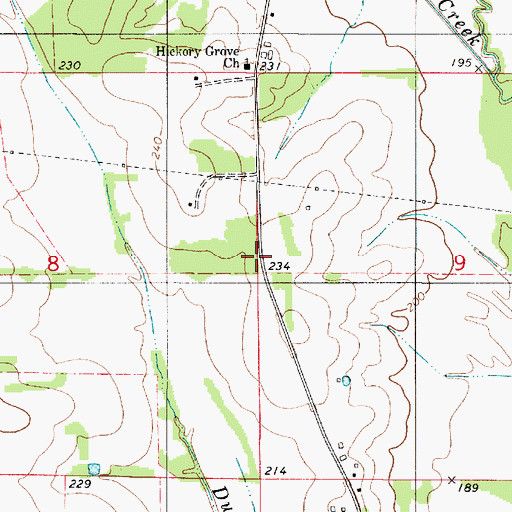 Topographic Map of Craig Chapel Methodist Church (historical), AL