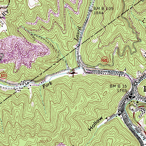 Topographic Map of Dante High School (historical), VA