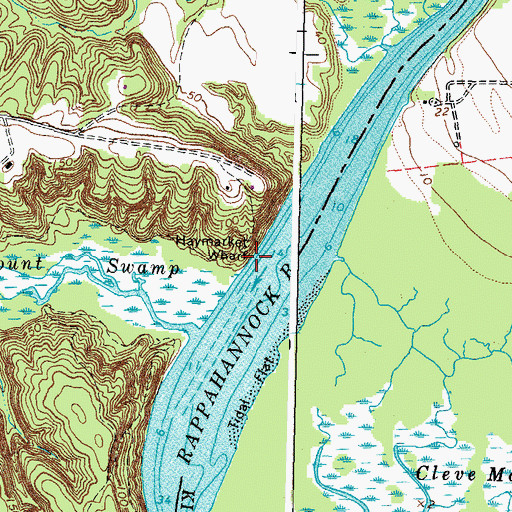Topographic Map of Haymount, VA