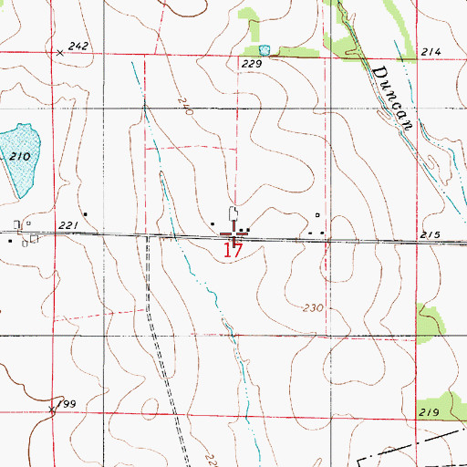 Topographic Map of Tolar Farms, AL