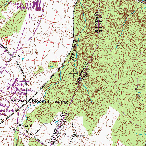 Topographic Map of City of Manassas Park, VA