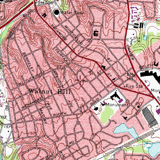 Topographic Map of City of Petersburg, VA