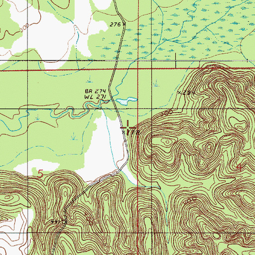 Topographic Map of Hepzibah Baptist Church (historical), AL
