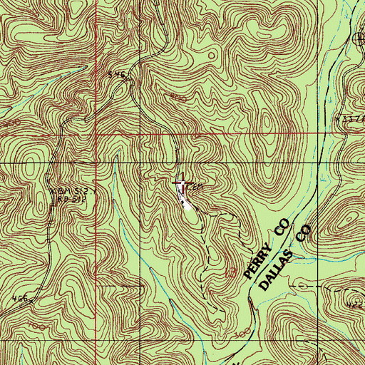 Topographic Map of Medline Cemetery, AL