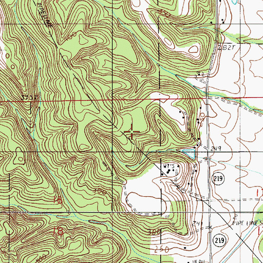 Topographic Map of Fuller Cemetery, AL