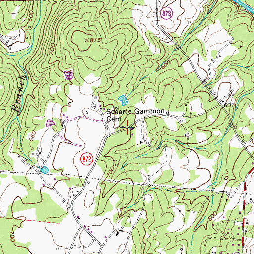Topographic Map of Scearce Gammon Cemetery, VA