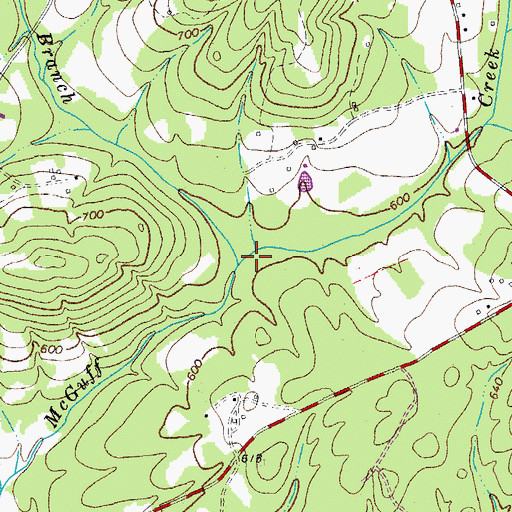 Topographic Map of Trayner Branch, VA