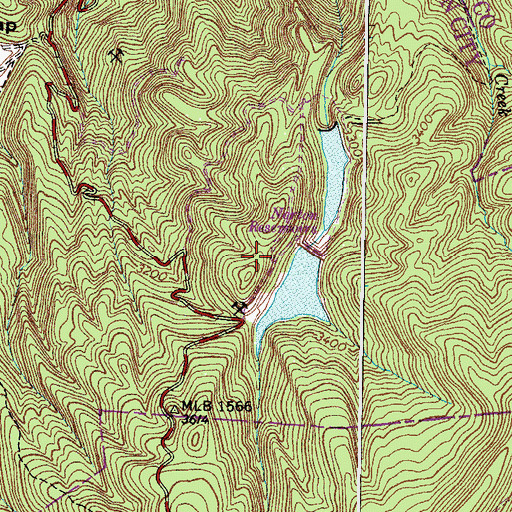 Topographic Map of Flag Rock Recreation Site, VA
