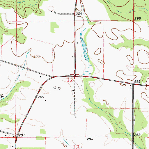 Topographic Map of Cleveland Store (historical), AL