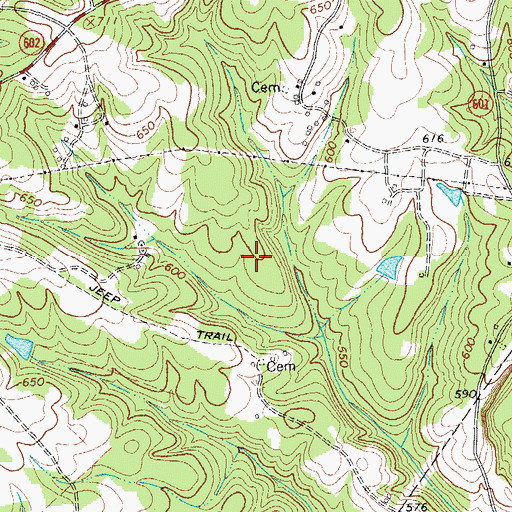 Topographic Map of Worshams Pasture Ultralight Airport, VA