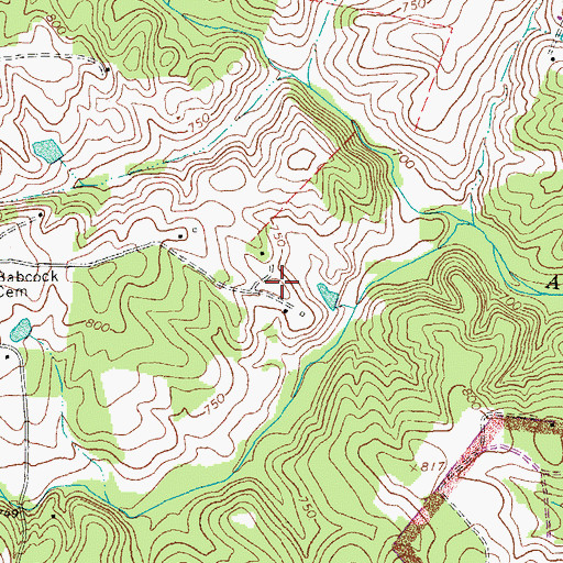 Topographic Map of Nashs Airport, VA