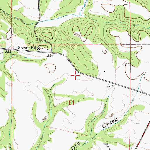 Topographic Map of DeYampert Cemetery, AL