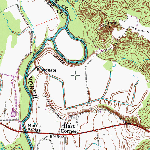 Topographic Map of Meadow Farm Airport (historical), VA