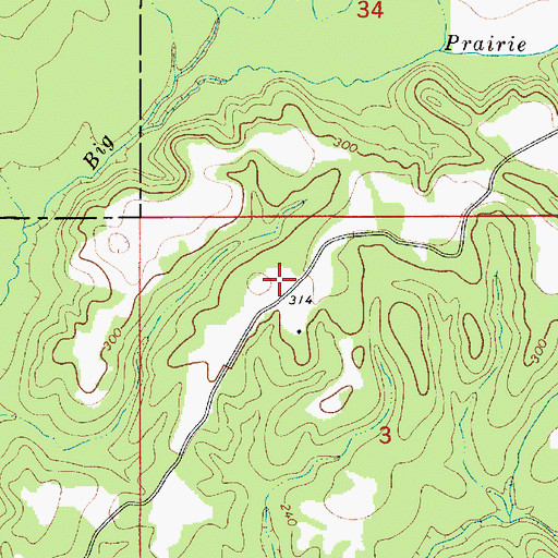 Topographic Map of Curry Cemetery, AL