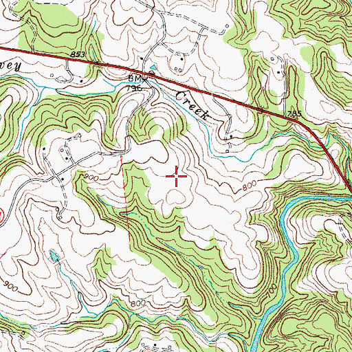 Topographic Map of Johnson Fox Field, VA