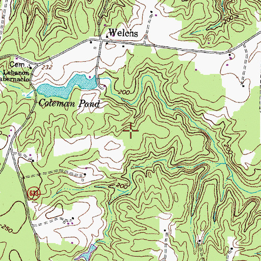 Topographic Map of Woodford Airpark, VA