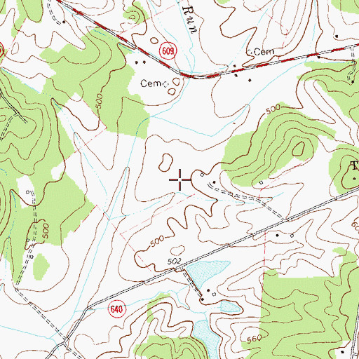 Topographic Map of Grand Pre Farm Airport (historical), VA