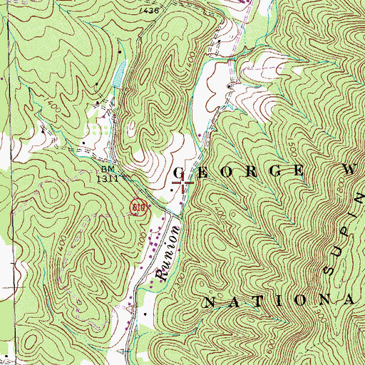 Topographic Map of Sager Field (historical), VA
