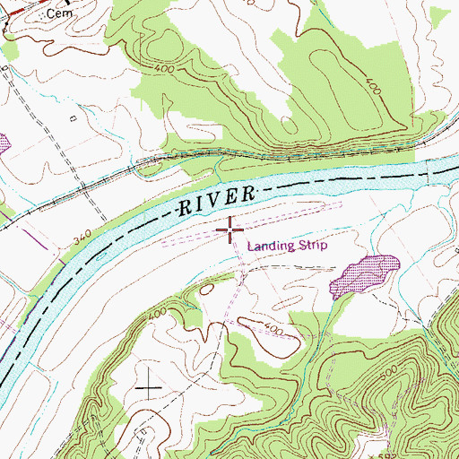 Topographic Map of Lotus International Airport, VA