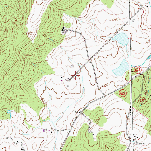 Topographic Map of Albemarle Farms Heliport, VA
