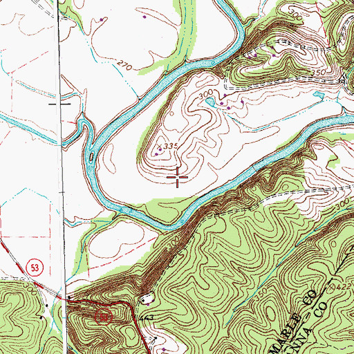 Topographic Map of Snow Hill Airport, VA